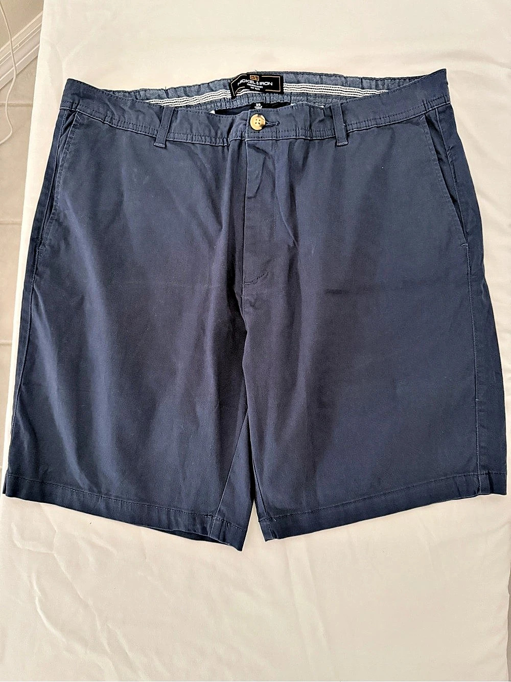 Nickel & Iron Premium Goods RNH 75670 Flat Front Shorts Blue Waist 38